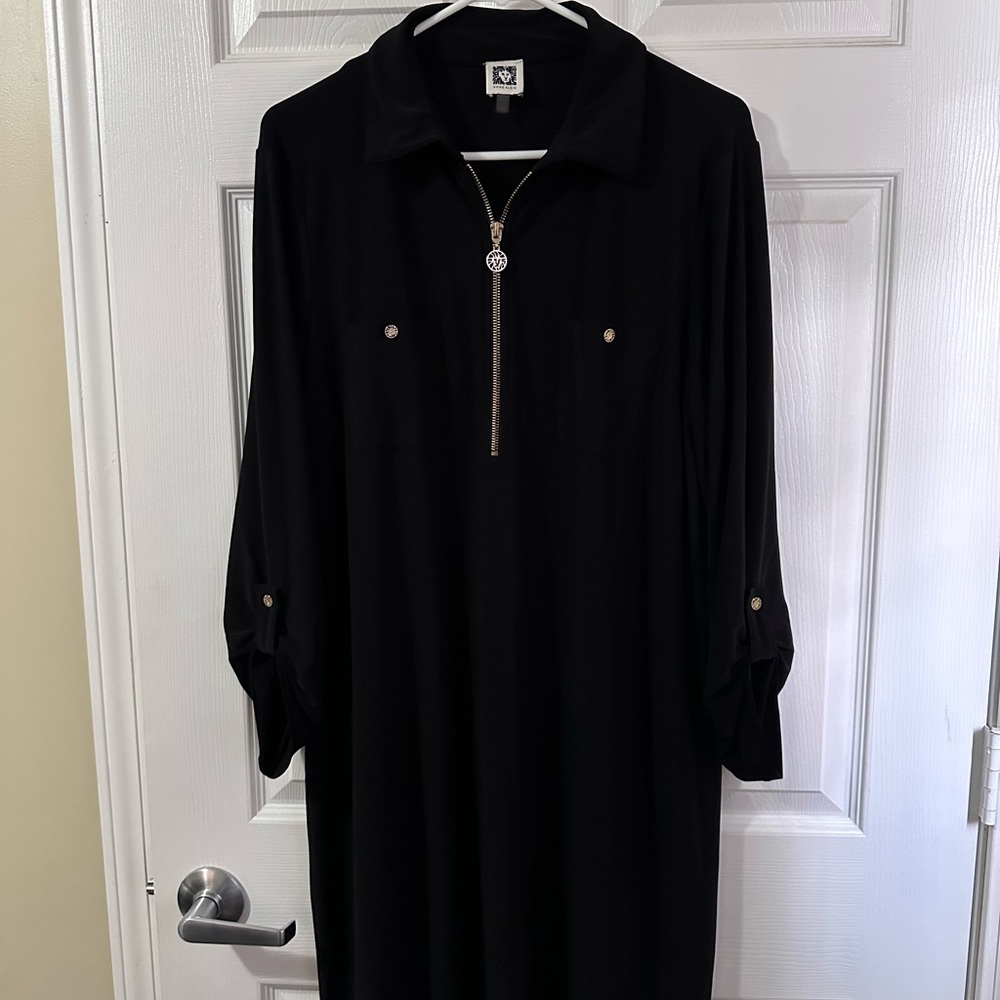 Black Zip-Up Dress